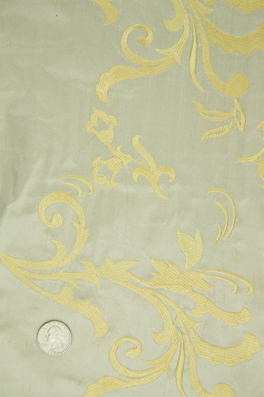 Embroidered Dupioni Silk MED-153/1 Fabric