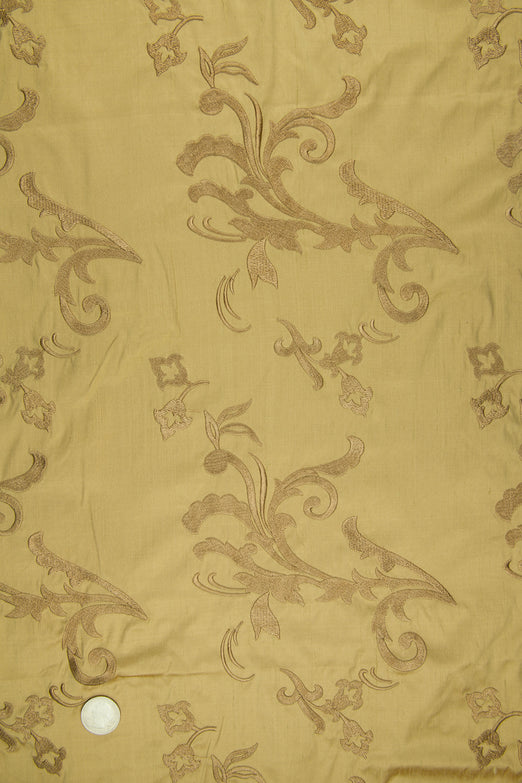 Embroidered Dupioni Silk MED-153/4 Fabric