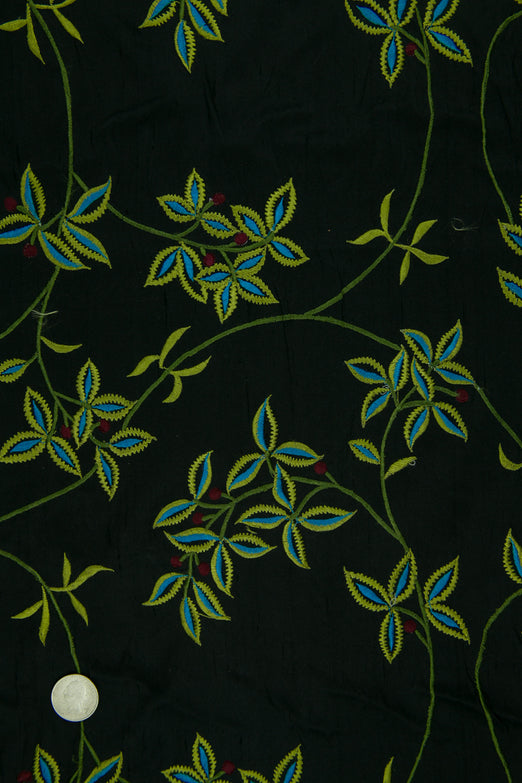 Embroidered Dupioni Silk MED-157/3 Fabric