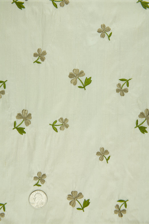 Embroidered Dupioni Silk MED-160/1 Fabric