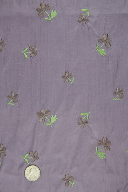 Embroidered Dupioni Silk MED-160/4 Fabric