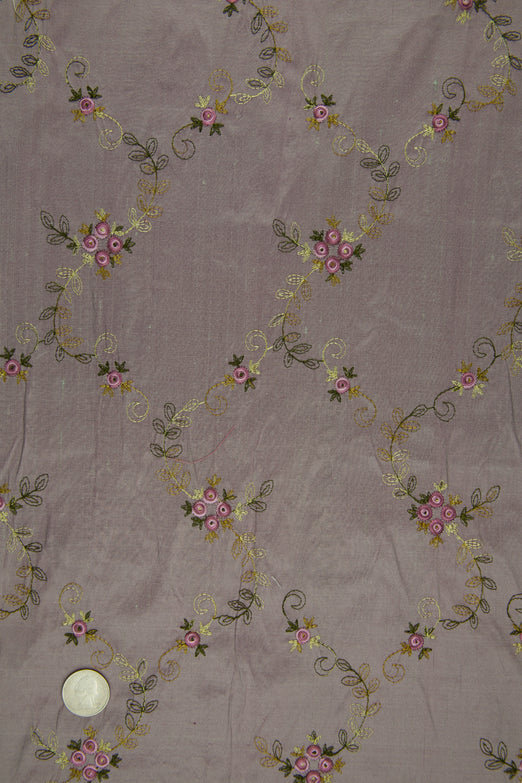 Embroidered Dupioni Silk MED-164/10 Fabric