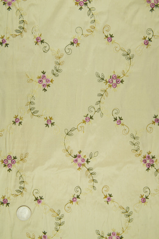 Embroidered Dupioni Silk MED-164/11 Fabric