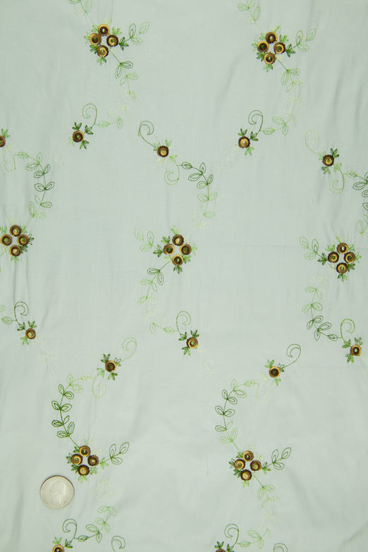 Embroidered Dupioni Silk MED-164/3 Fabric