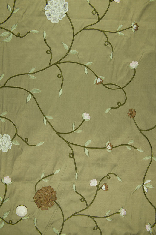 Embroidered Dupioni Silk MED-169/3 Fabric