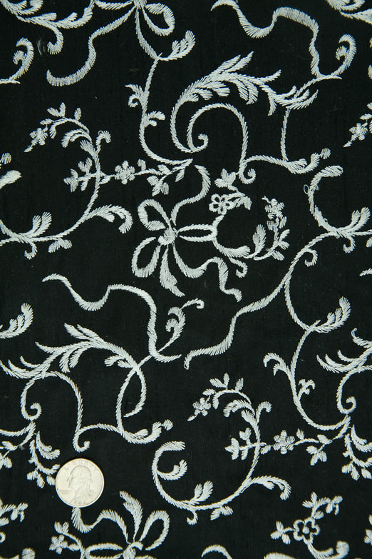 Embroidered Dupioni Silk MED-170/2 Fabric