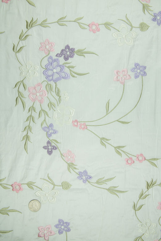 Embroidered Dupioni Silk MED-171/2 Fabric