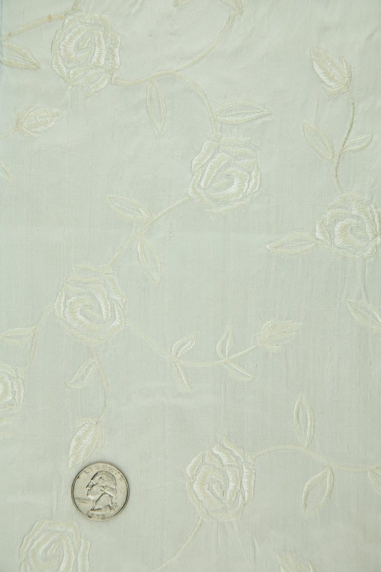 Embroidered Dupioni Silk MED173 Fabric