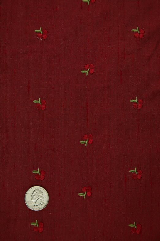 Embroidered Dupioni Silk MED-178/3 Fabric