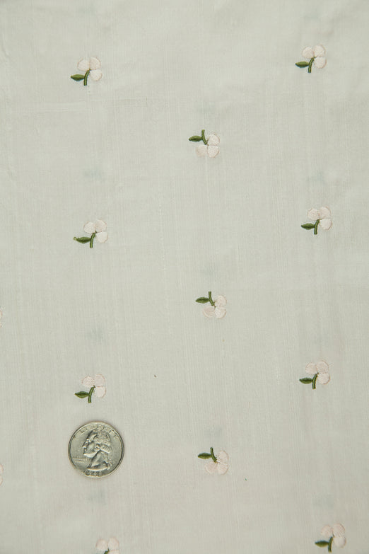 Embroidered Dupioni Silk MED-178/5 Fabric