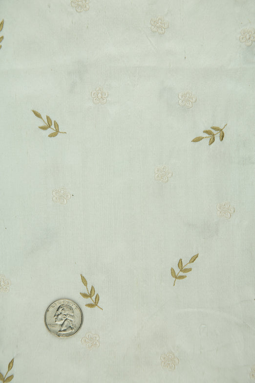 Embroidered Dupioni Silk MED-179/1 Fabric