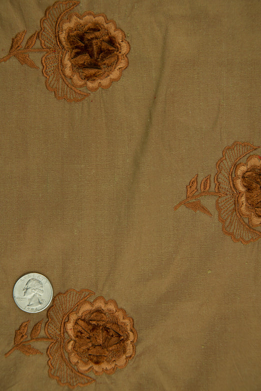 Embroidered Dupioni Silk MED-182/3 Fabric
