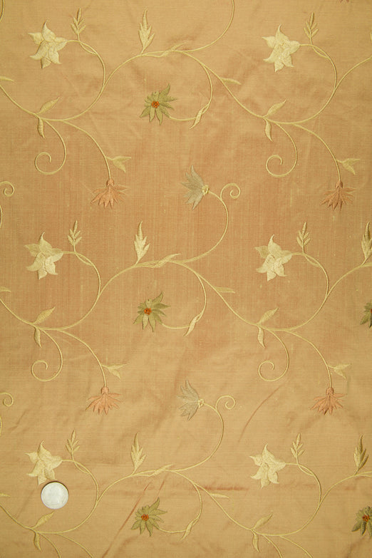 Embroidered Dupioni Silk MED-187/10 Fabric