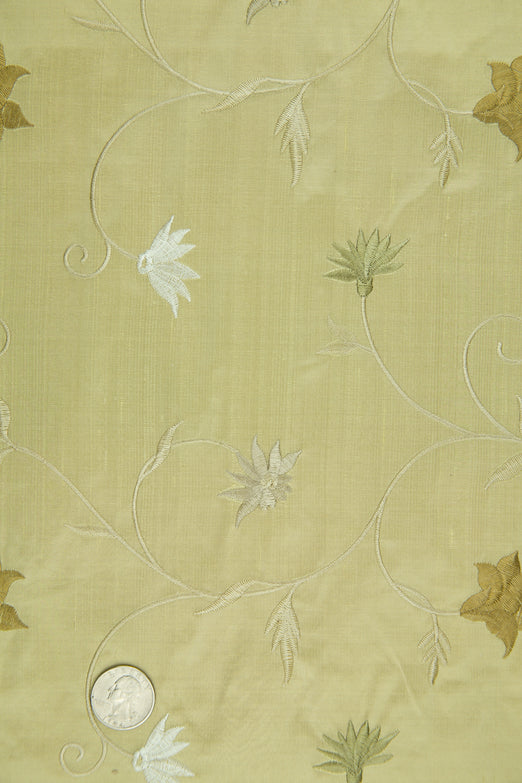 Embroidered Dupioni Silk MED-187/7 Fabric
