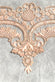 Blush Pink/Matte Hand Beaded Applique MOTIF-106/2 Fabric