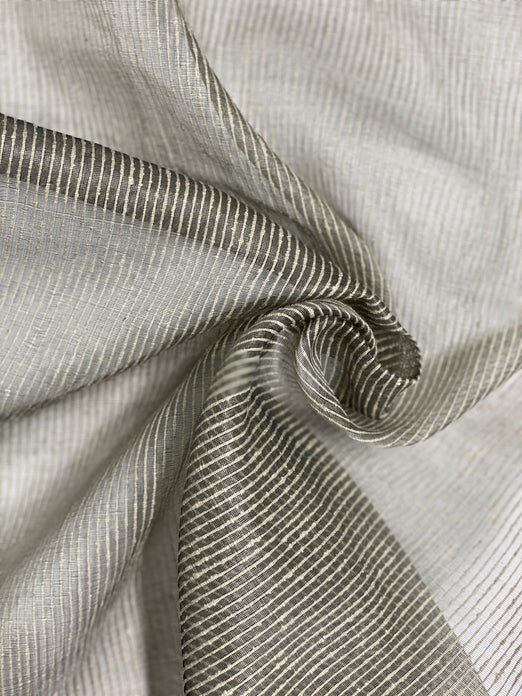 Light Gray Silk Ottoman Organza Fabric