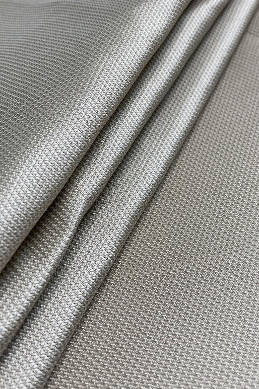 Doeskin Italian Silk Blend Mikado Pique Fabric