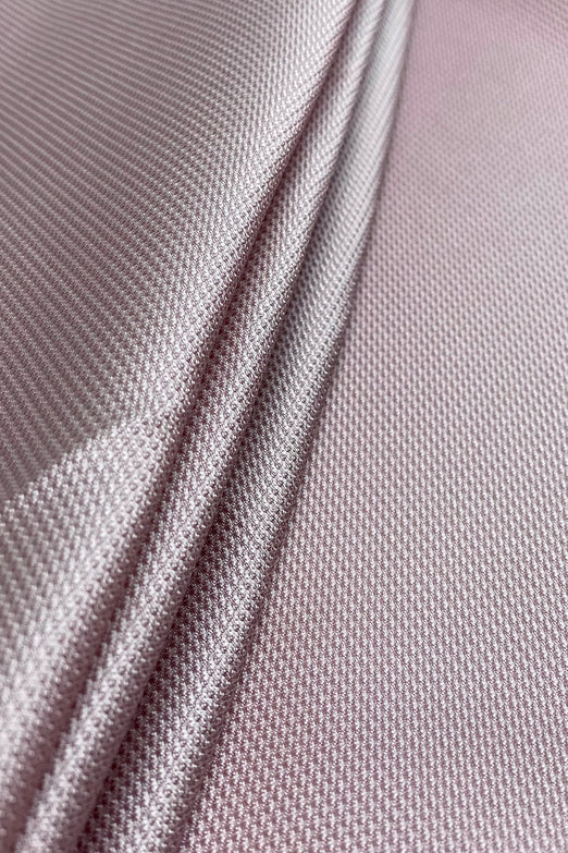 Rose Smoke Italian Silk Blend Mikado Pique Fabric