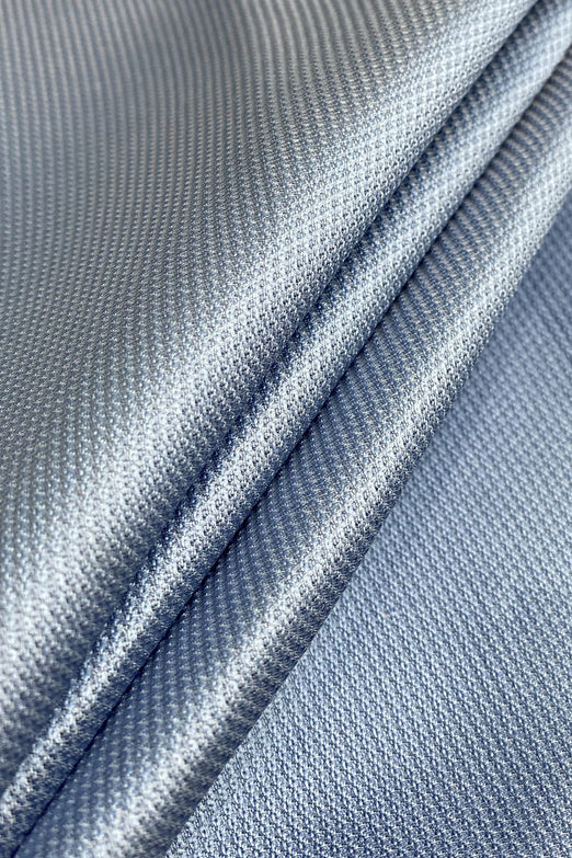 Placid Blue Italian Silk Blend Mikado Pique Fabric