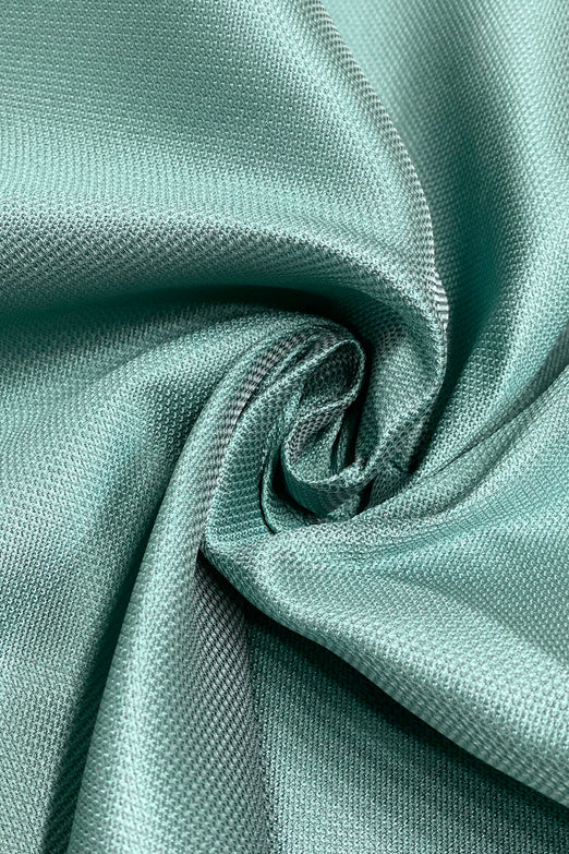 Beryl Green Italian Silk Blend Mikado Pique Fabric