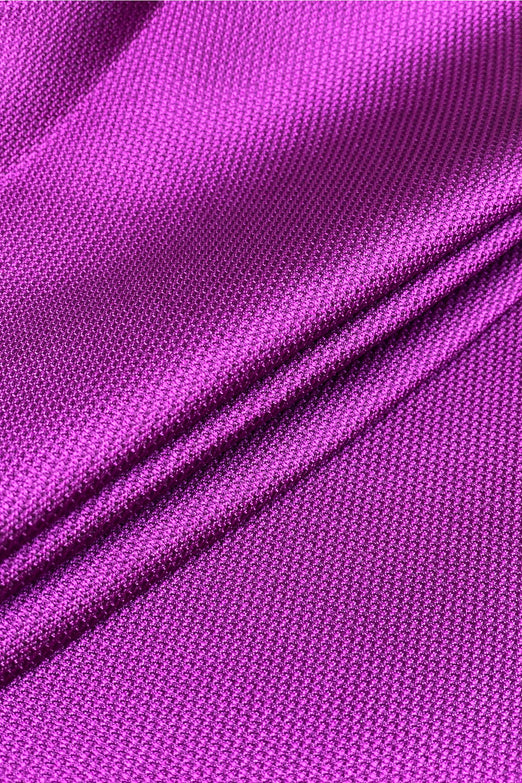Purple Wine Italian Silk Blend Mikado Pique Fabric
