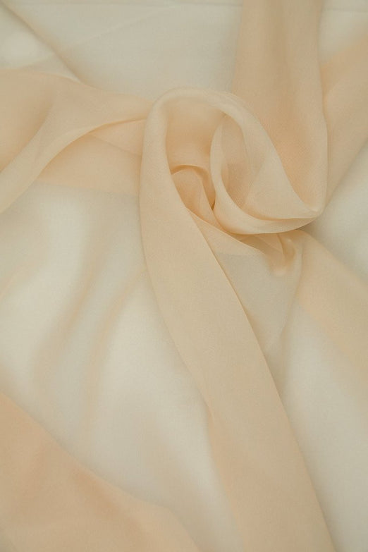Peach Puree Silk Chiffon Fabric