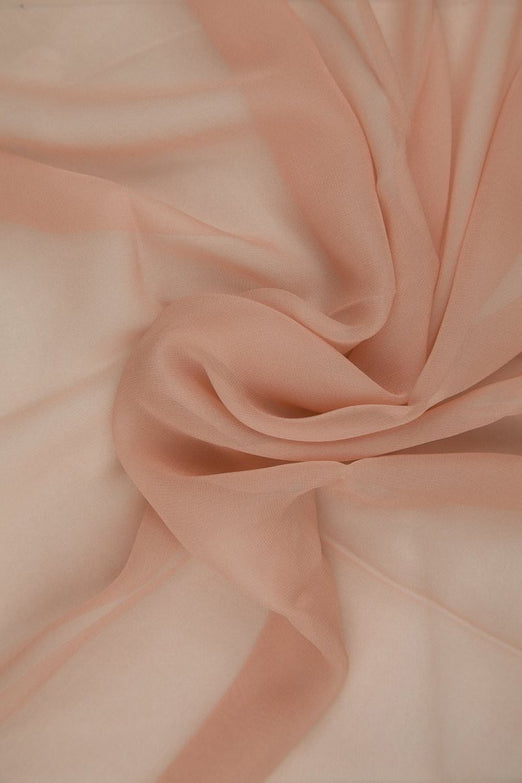 Mahogany Rose Silk Chiffon Fabric