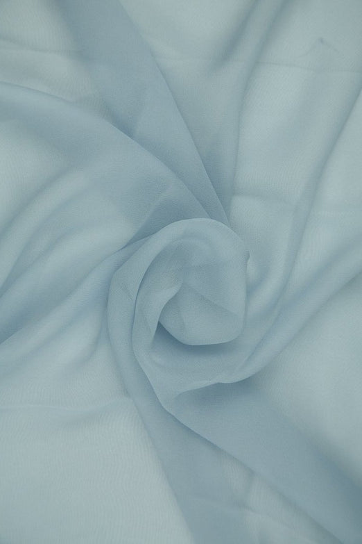 Lavender Blue Silk Chiffon Fabric