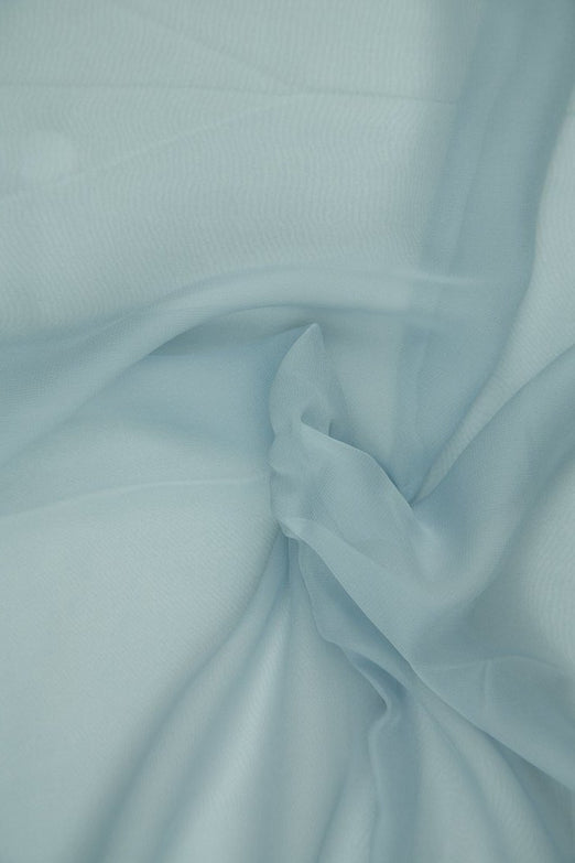 Arctic Blue Silk Chiffon Fabric