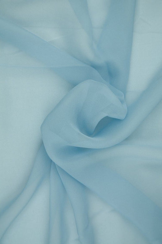 Skyway Blue Silk Chiffon Fabric