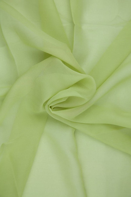 Lime Sherbet Silk Chiffon Fabric
