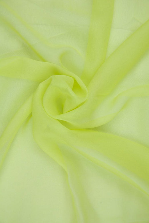 Sunny Lime Silk Chiffon Fabric
