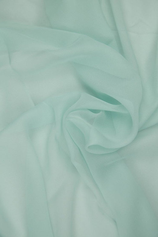 Whispering Blue Silk Chiffon Fabric