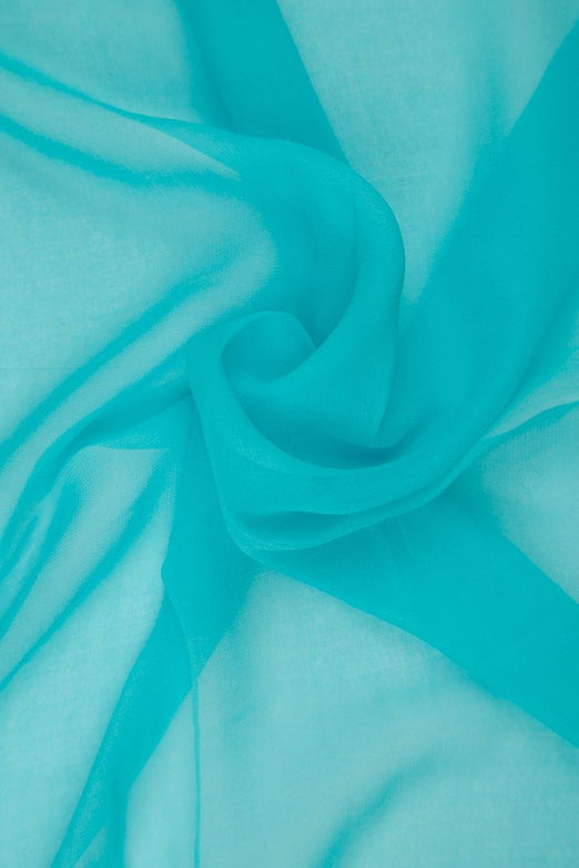 Scuba Blue Silk Chiffon Fabric