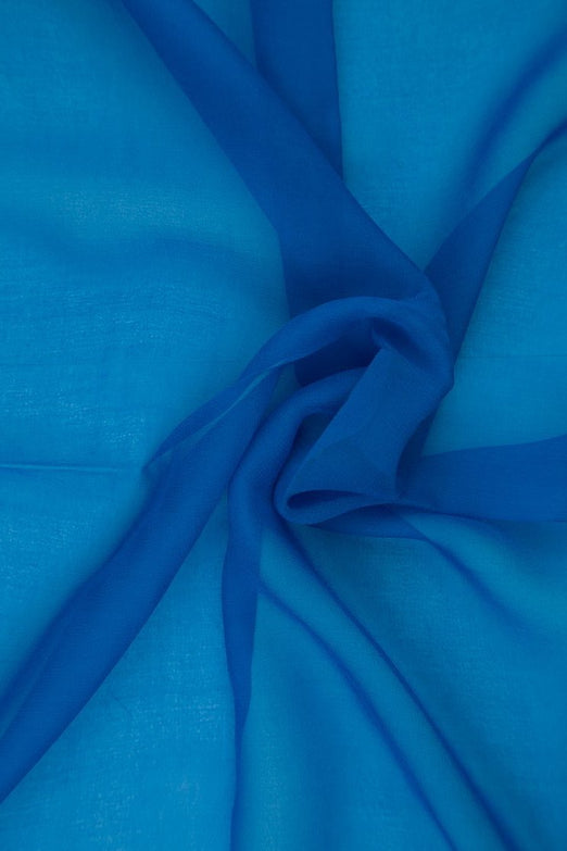 Diva Blue Silk Chiffon Fabric