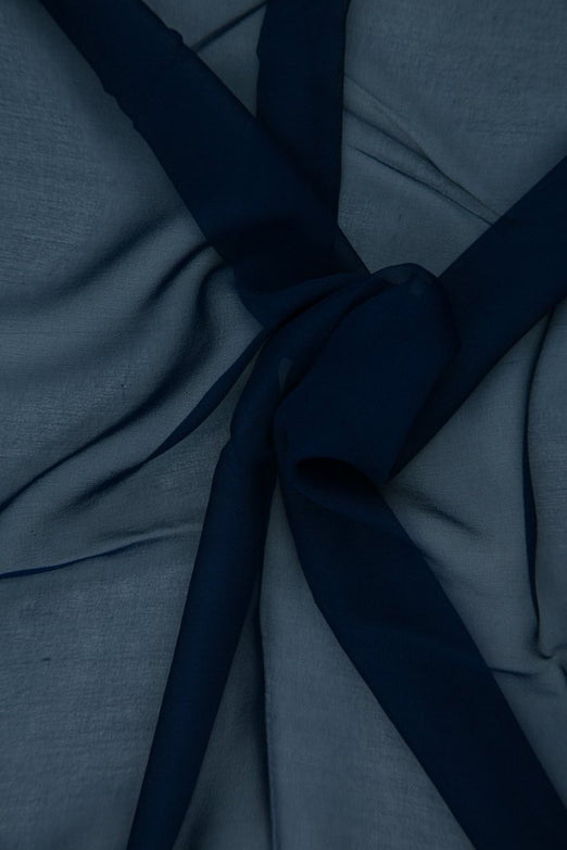 Twilight Blue Silk Chiffon Fabric