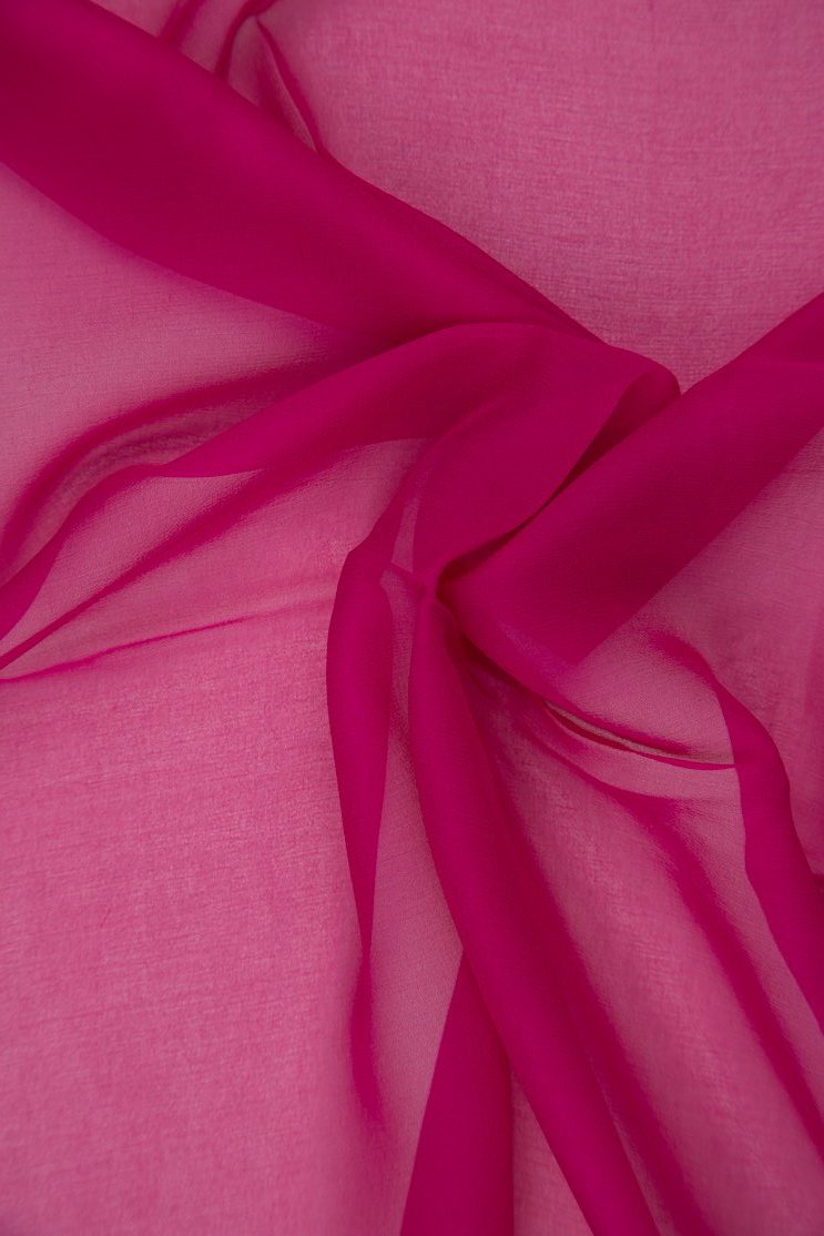 Neon Pink Chiffon Fabric