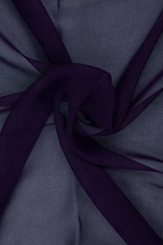 Royal Purple Silk Chiffon Fabric