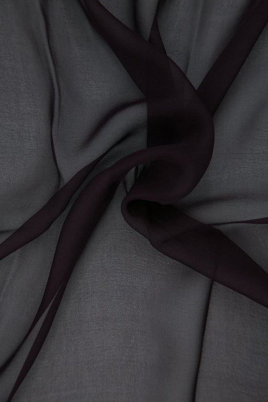 Plum Purple Silk Chiffon Fabric