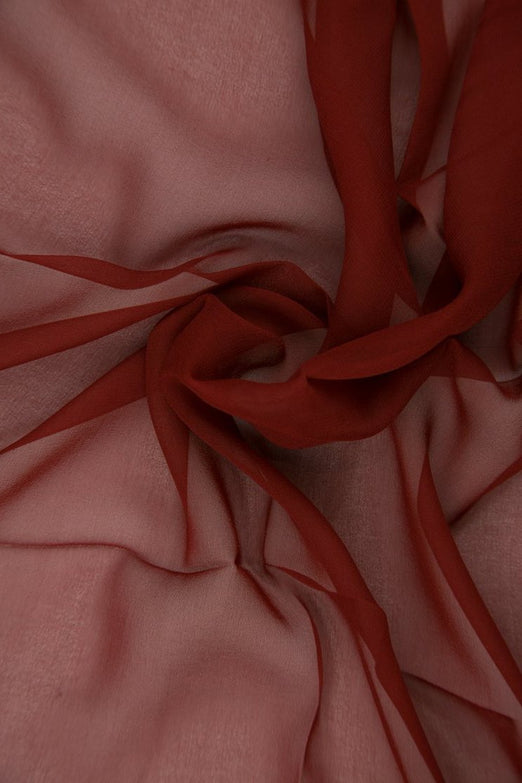 Cinnabar Silk Chiffon Fabric