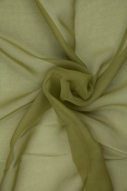Khaki Silk Chiffon Fabric