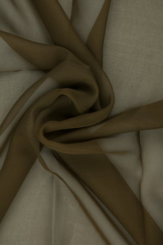Sepia Silk Chiffon Fabric