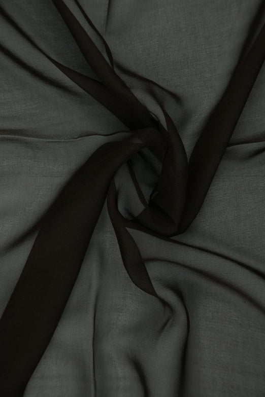 Chocolate Silk Chiffon Fabric