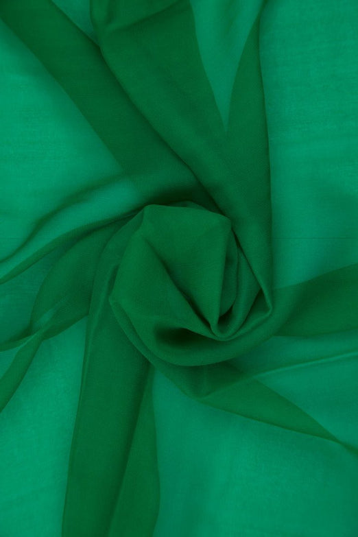 Bright Green Silk Chiffon Fabric