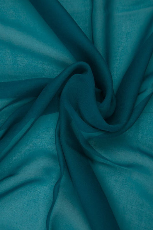 Ocean Depths Silk Chiffon Fabric