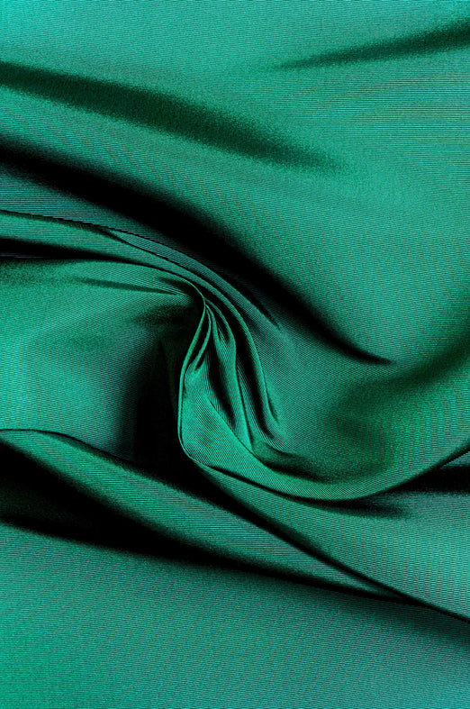 Emerald Silk Faille Fabric