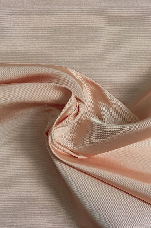 Coral Pink Silk Faille Fabric
