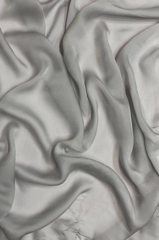 Silver Gray Silk Satin Chiffon SFC-1003 Fabric