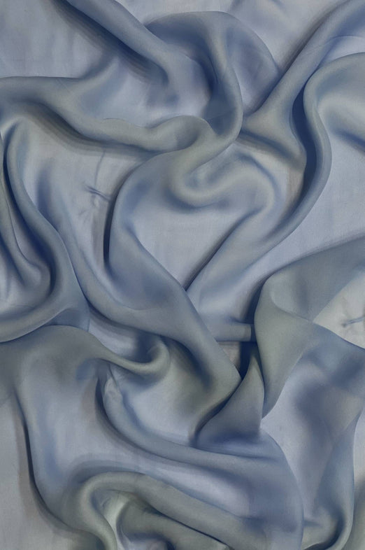 Angel Blue Silk Satin Chiffon SFC-1005 Fabric