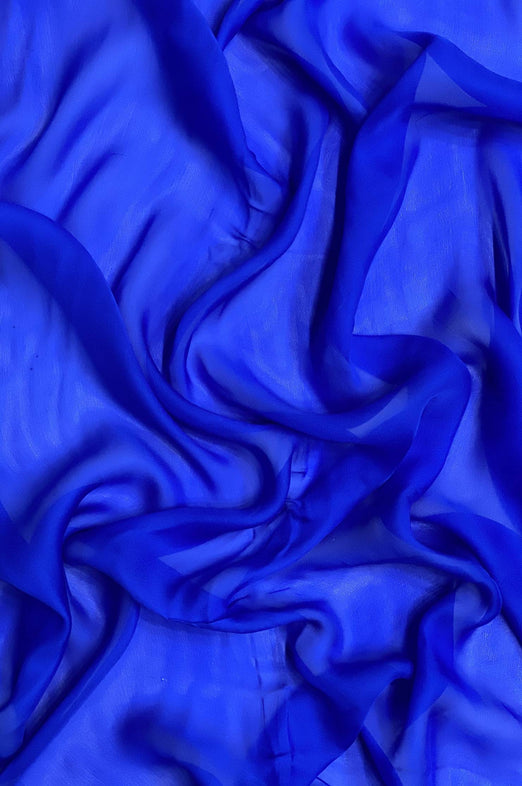 Royal Blue Silk Satin Chiffon SFC-1017 Fabric